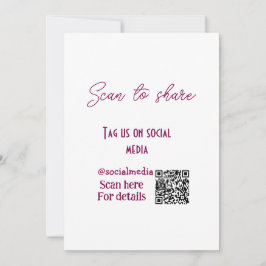 Skanna till  märkre på social media QR-kod enkel Inbjudningar