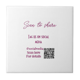 Skanna till  märkre på social media QR-kod enkel Kakelplatta