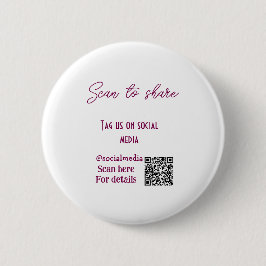 Skanna till  märkre på social media QR-kod enkel Knapp