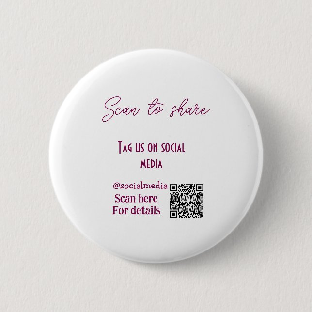 Skanna till  märkre på social media QR-kod enkel Knapp (Framsida)