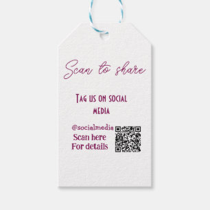 Skanna till märkre på social media QR-kod enkel Presentetikett
