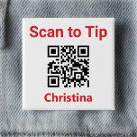 Skanna till tips. Tips-QR-kod för personal på en Knapp<br><div class="desc">Uppmuntra dina kunder att tippa servitrisen eller servitören. Lämna ett tips med smart mobil. Låt en kund lämna ett tips genom att söka i en QR-kod med sin mobila mobil. Meddelandet lyder: "Skanna till tips". Ändra QR-kodlänken till den länk som leder till din egen tippningstjänst. Det finns ett antal företag...</div>