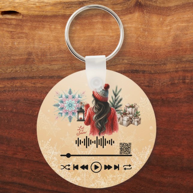 Skanna video, "Låt det snöa " KeyChain Nyckelring (Framsida)