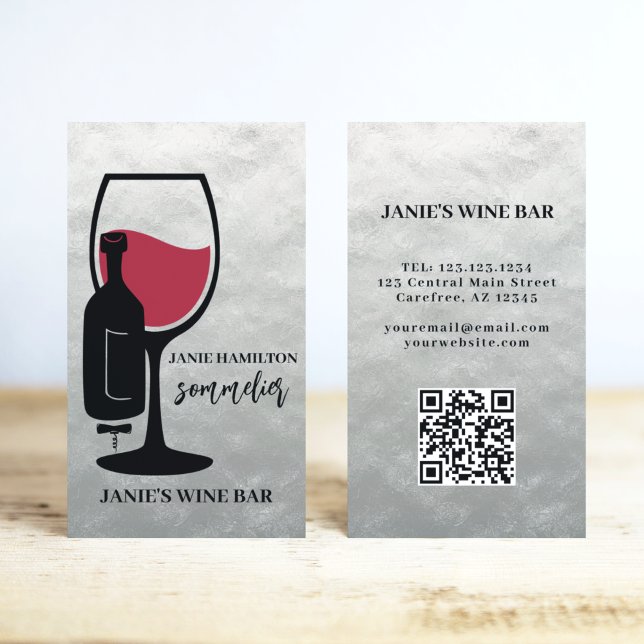 Skannbar QR-kod för vinbar Visitkort (Skapare uppladdad)