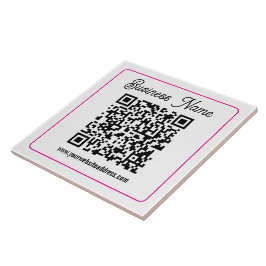 Skannbar QR-kod med kursiv handskrift Kakelplatta