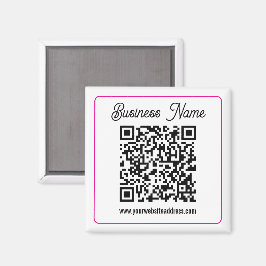 Skannbar QR-kod med kursiv handskrift Magnet