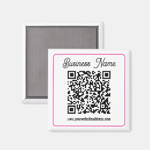 Skannbar QR-kod med kursiv handskrift Magnet