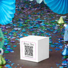 Skannbar QR-kod med kursiv handskrift Presentaskar
