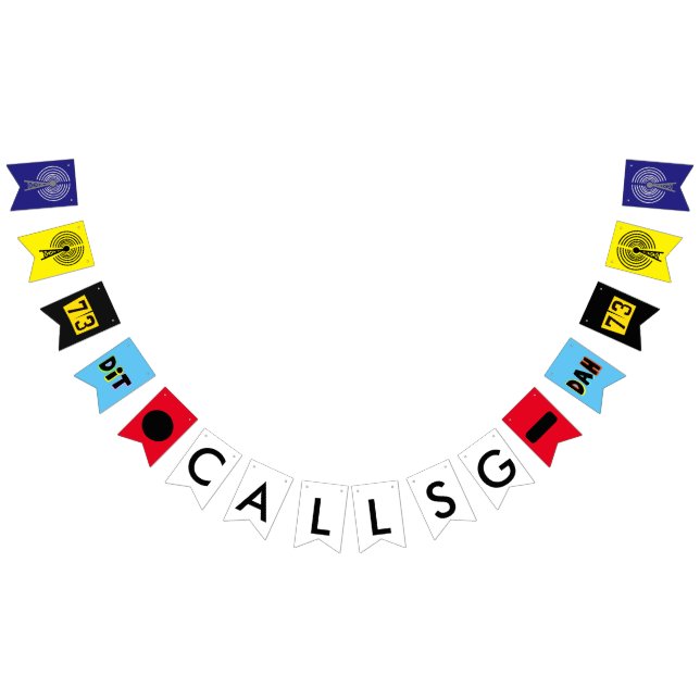 Skanner för ham Radio Anpassa anropssignal Party Vimplar (Alla)