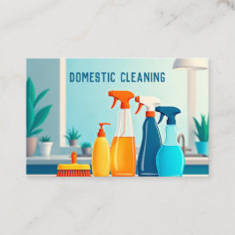 Skannerbar Domestic Städning Visitkort