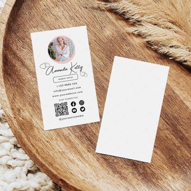 Skannerbar QR-kod för Makeup-artist-Professionell Visitkort (Skapare uppladdad)