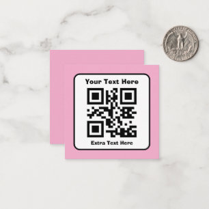 Skannerbar QR-kodmall med redigerbar text Anteckningskort