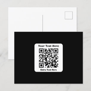 Skannerbar QR-kodmall med redigerbar text Inbjudan Vykort