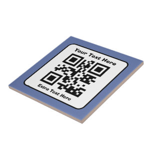 Skannerbar QR-kodmall med redigerbar text Kakelplatta