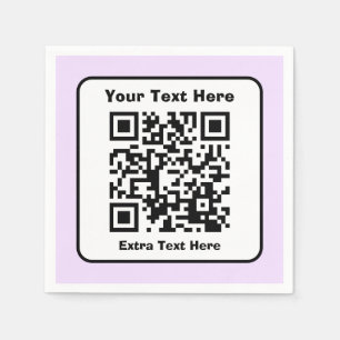 Skannerbar QR-kodmall med redigerbar text Pappersservett