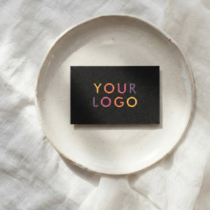 Skannerbar QR-Logotyp - minimalistisk svart Visitkort