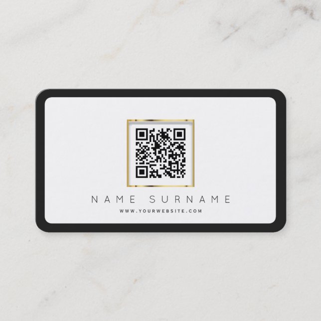 Skannerbar QR-professionell eller personlig Visitkort (Framsida)