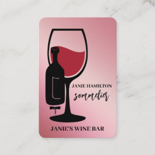 Skannningsbar Rosa för QR-koden vin Pub Visitkort