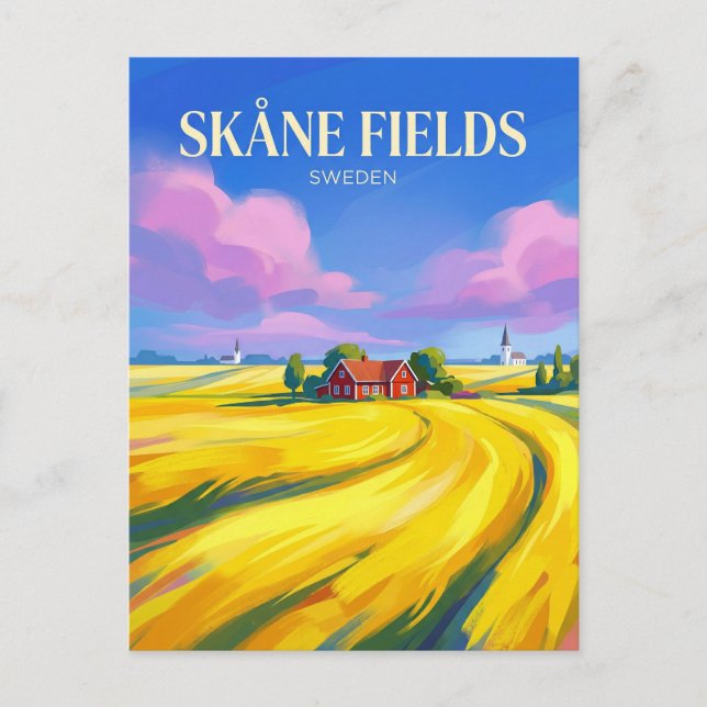 SKÅNSKA RAPS FÄLT Sverige Vykort (Framsida)