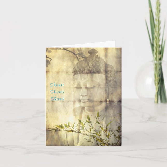Skanti (fred) Buddha Yoga Meditation Note Cards Kort (Framsida)