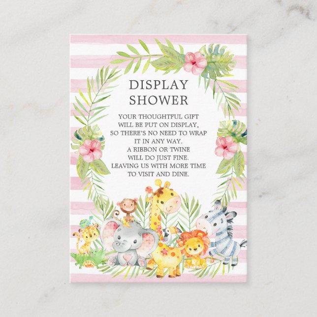 Skåp animals Baby Shower Visning Shower Tilläggskort (Framsida)