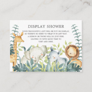 Skåp animals Baby Shower Visning Shower Tilläggskort
