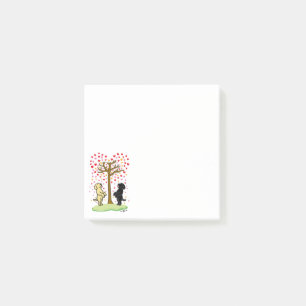 Skåp av Hearts Gult och Black Labradors Post-it Block