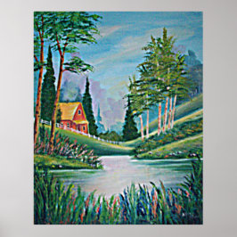 Skåp efter Stream-Oljemålningens Poster