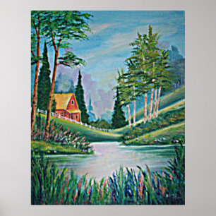 Skåp efter Stream-Oljemålningens Poster
