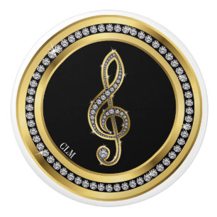 Skåp för ändrad bling Music Note Knopp