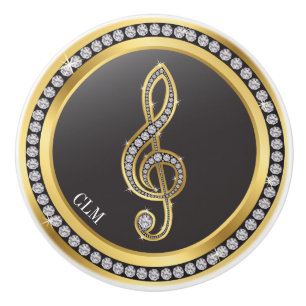 Skåp för Bling Music Note-skåp Knopp