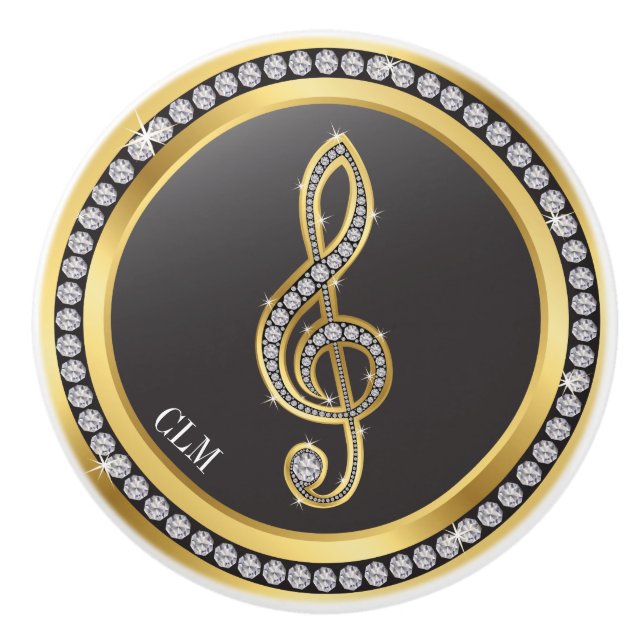 Skåp för Bling Music Note-skåp Knopp (Framsidan)