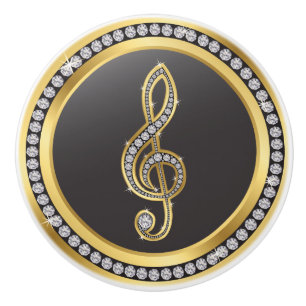 Skåp för Bling Music Note-skåp Knopp