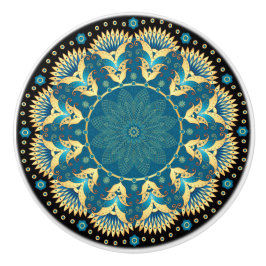 Skåp för elegant Blue och Guld Knopp