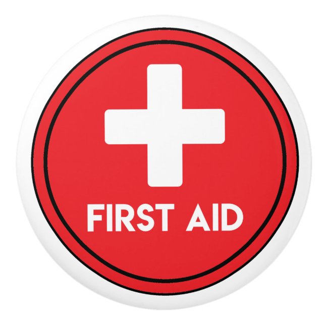 Skåp för första hjälpen-leveranser knopp (Framsidan)