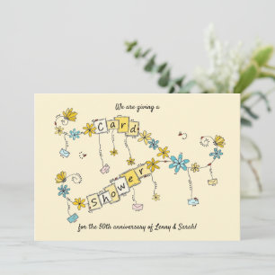 Skåp för gyllene årsjubileum inbjudningar