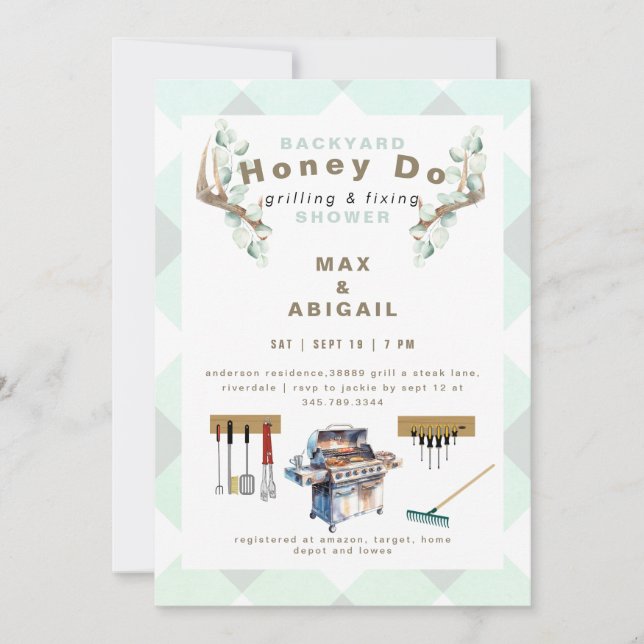 Skåp för väggrepp och fixering av Par Inbjudningar (Framsida)