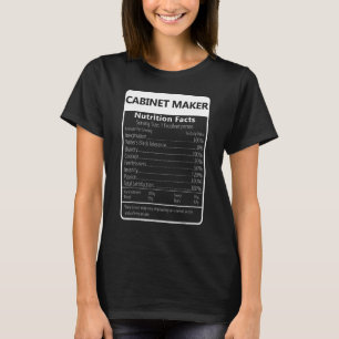 Skåp Maker Nutrition Facts Sarkastic Graphic T Shirt