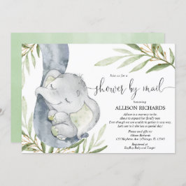 Skåp med e-postelefant könsneutral barndusch inbjudningar