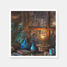 Skåp med lampljus, ljusbrun scen