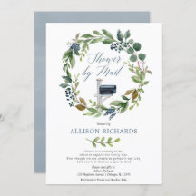 Skåp med post, stormig damm, blå blommigt