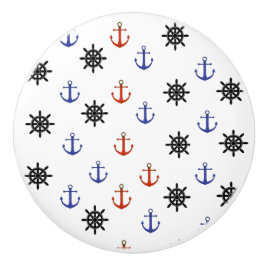 Skåp med rött och blått ankarskåp knopp