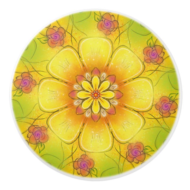 Skåp och Ro keramiskt kabinett-knapp Knopp (Framsidan)