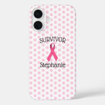 Skap Pink Cancer överlevnadsband iPhone / iPad-fod