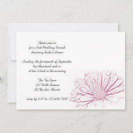 Skåp Rosa Daisy Blomma Effekt Efter Bröllopsbrunch Inbjudningar