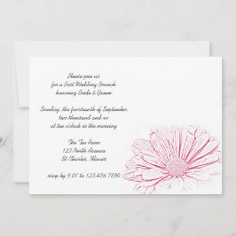 Skåp Rosa Daisy Blomma Effekt Post Bröllopsbrunch Inbjudningar