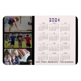 Skapa 2024 års familjefotokalender magnet