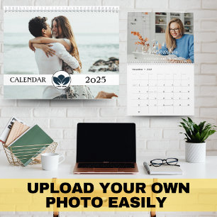 Skapa 2025 års moderna fotomalender för familjen kalender
