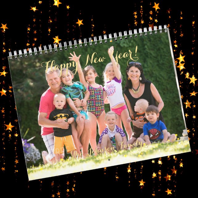 Skapa 2026-familjens Baby Pet Bröllop-foto Kalender (Create Your Own 2024 Family Baby Pet Wedding Photo Calendar)