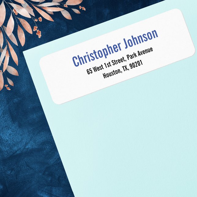 Skapa adressetikett för Anpassningsbar Elegant med Returadress Etikett (Create Custom Plain Elegant Return Address Label)
